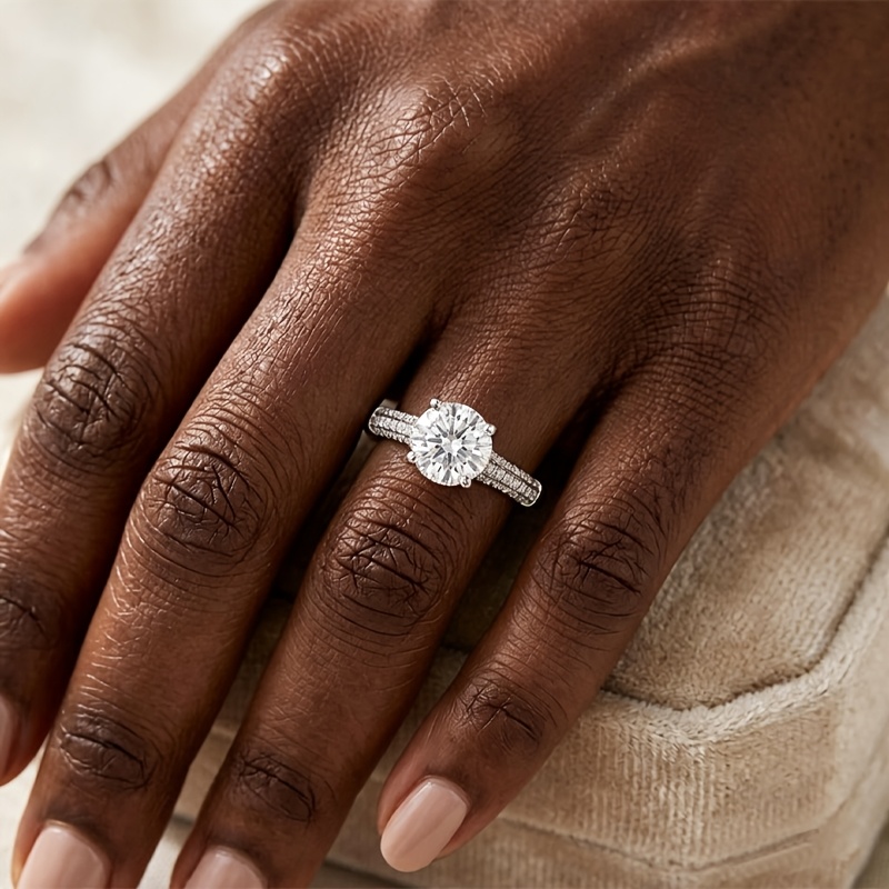 Women's Sparkling Starlight Open-End Ring with Synthetic Zirconia